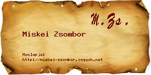 Miskei Zsombor névjegykártya